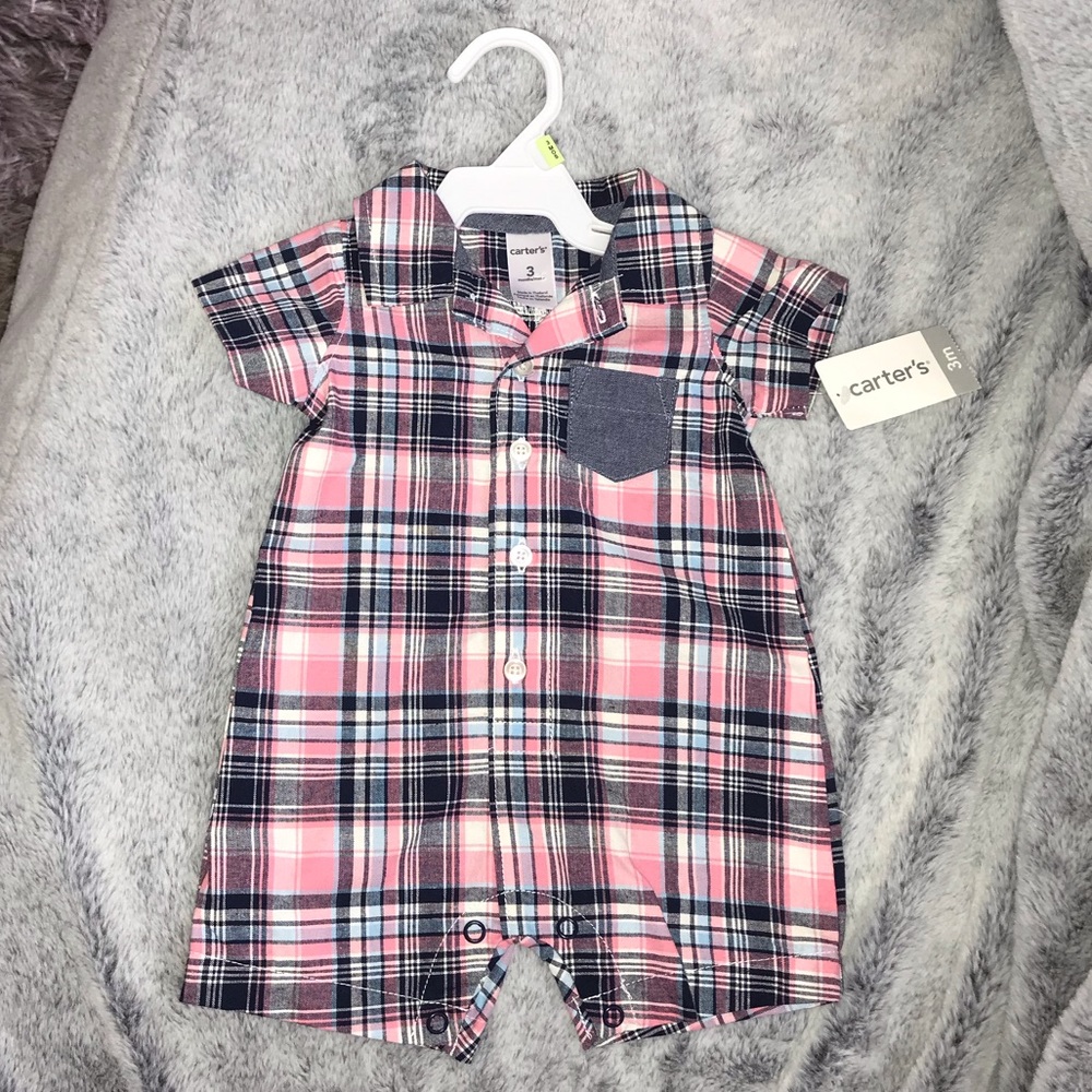 NWT Carters Plaid Onesie